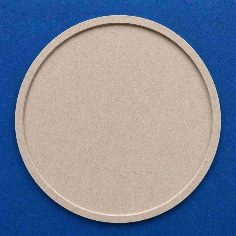 20 Inch Round MDF Board with Ring | 10mm Thick Wooden Circle Base for Resin Art,