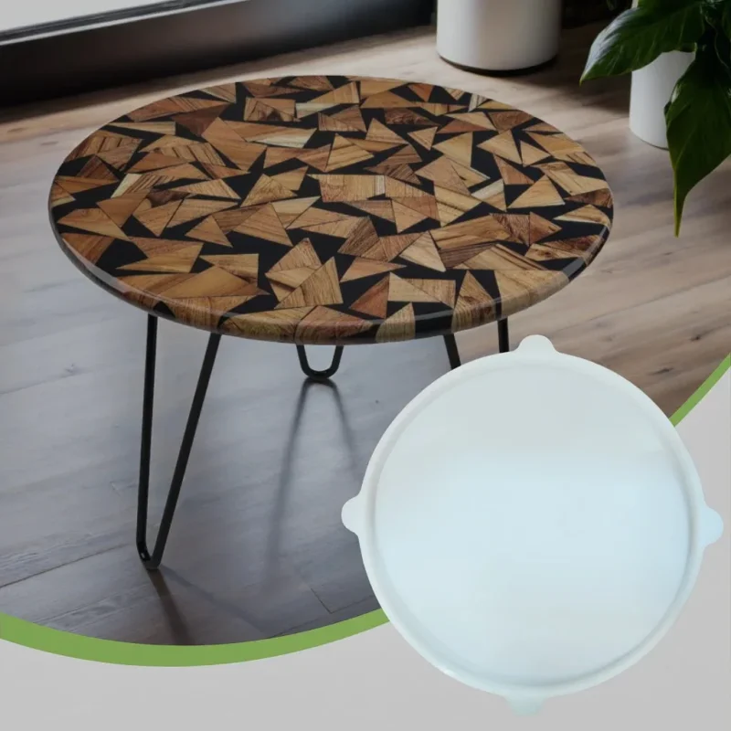 18-Inch Round Resin Art Mould | 30mm Deep Silicone Casting Mold