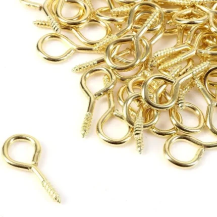 Golden Eye Screws for Resin Art | Metal Screw Eye Pins for Keychains