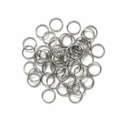 Silver Jump Rings 12mm for Keychain – Strong Metal Split Rings for Keychains