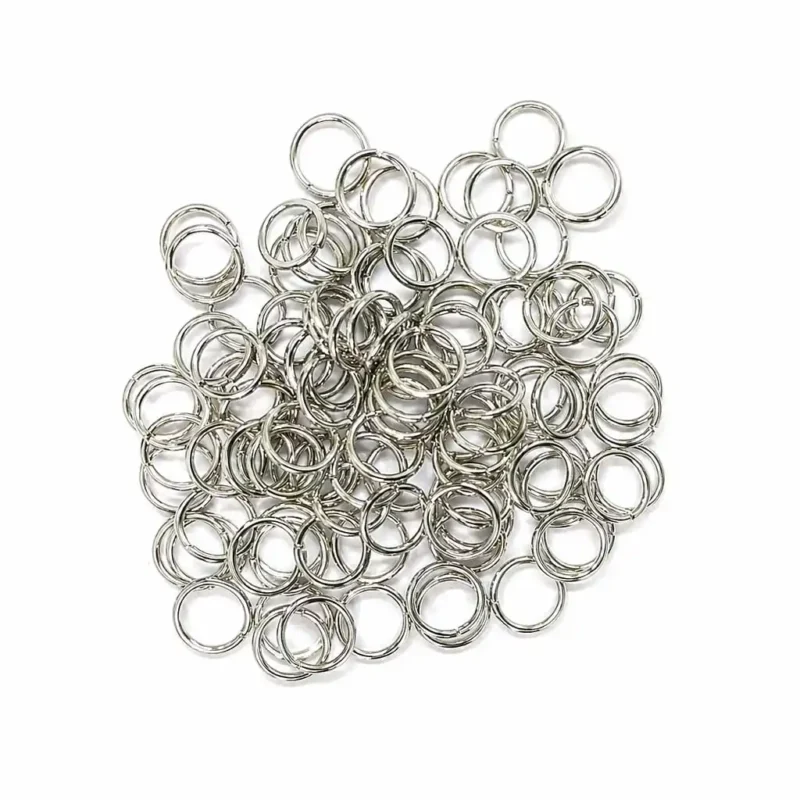 8mm Silver Jump Rings for Keychain – Strong Metal Open Rings for Jewelry Making