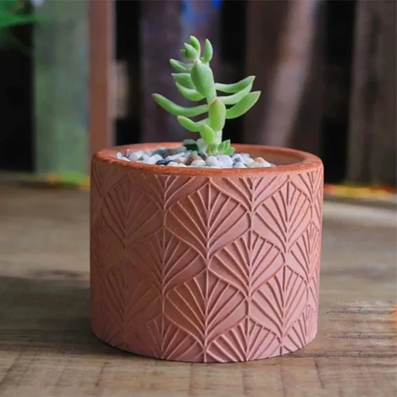 3 Inch Planter Design Set of 4 Silicone Moulds | Mini Succulent Pot & Resin Planter