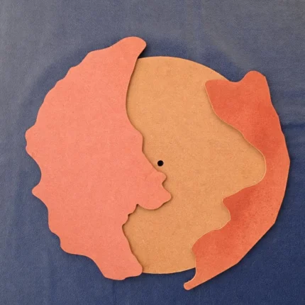 Dual Geode MDF Clock Base for Resin Art | Premium Round MDF Base for DIY Wall Clock