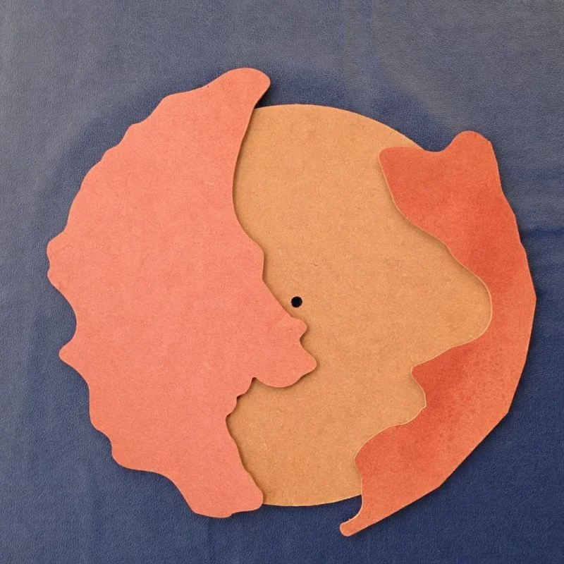 Dual Geode MDF Clock Base for Resin Art | Premium Round MDF Base for DIY Wall Clock