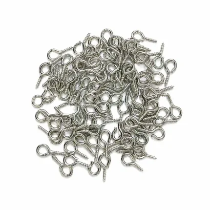 Silver Eye Screws for Resin Art – Metal Eye Pins Hooks for Jewelry Making Keychains