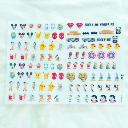 Mix Cartoon and Games UV DTF Sticker Sheet for Resin Art