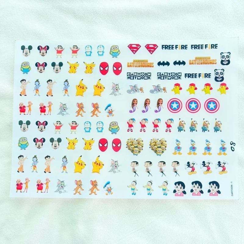 Mix Cartoon and Games Insert Sticker Sheet for Resin Art
