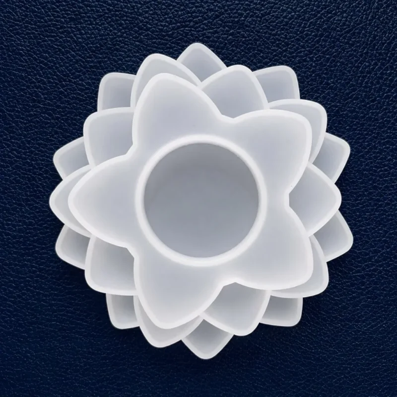 3 Step Flower Tea Light Holder Silicone Mould