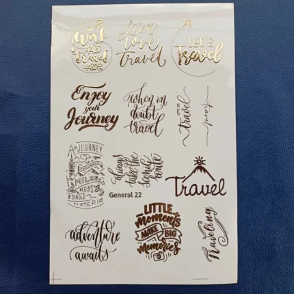 Family Travel Theme Resin Coaster with Embossed Gold Sticker | Handmade Epoxy Art Coaster