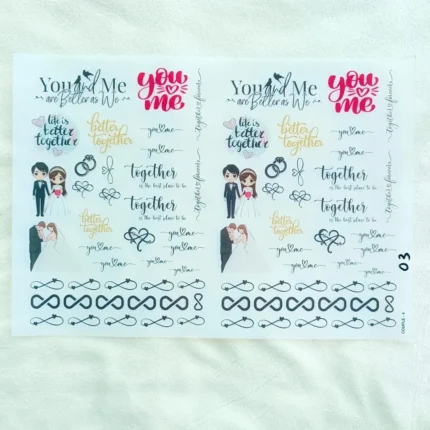 Engagement UV DTF Sticker Sheet for Resin Art