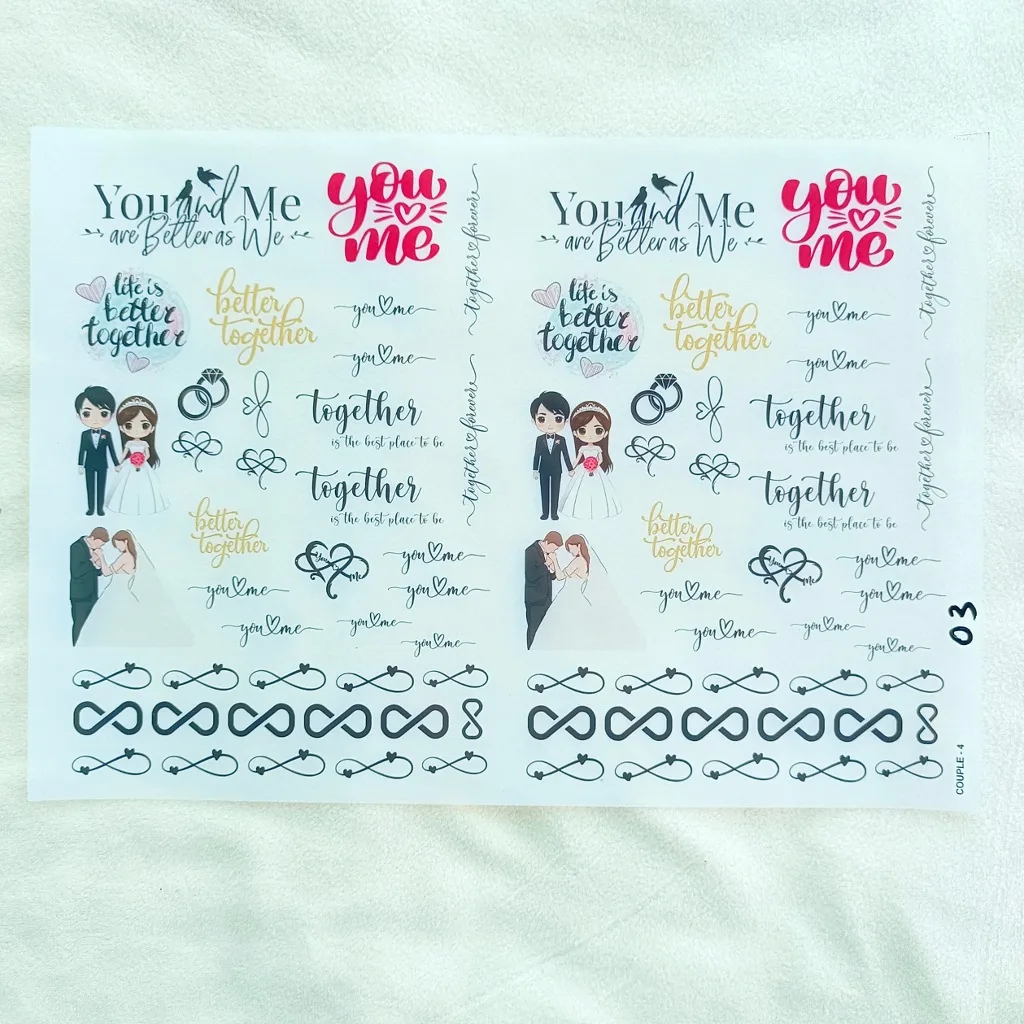Engagement Insert Sticker Sheet for Resin Art Engagement Insert Sticker Sheet for Resin Art