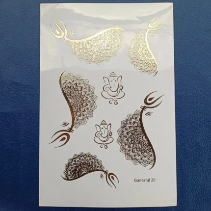 Designer Ganesh Ji Resin Coaster with Embossed Gold Sticker | Handmade Epoxy Art Coaster