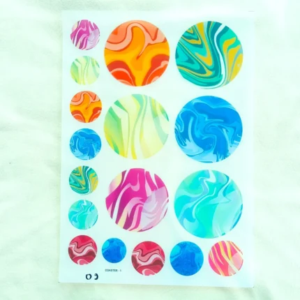 3D Coaster Making UV DTF Sticker Sheet for Resin Art