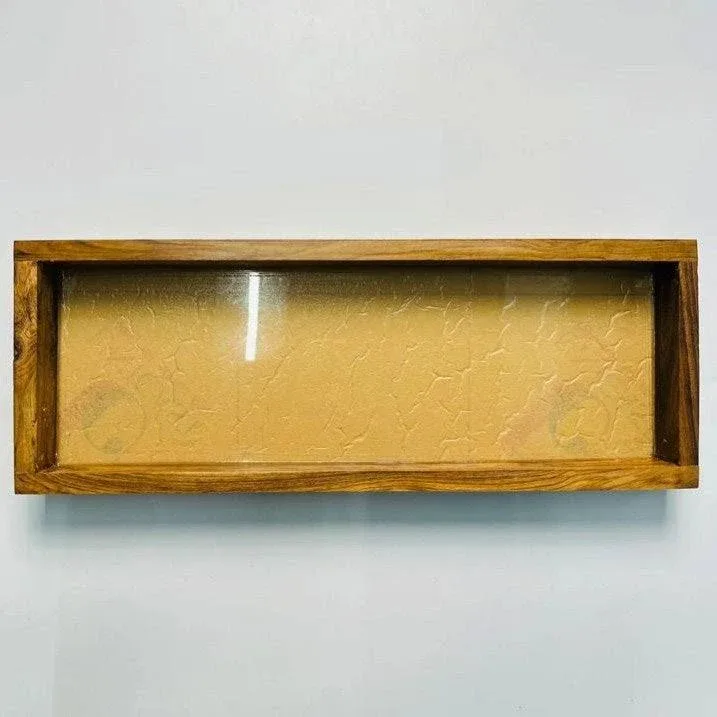 12x6 Teakwood Frame with Acrylic Base | Premium Handmade Wooden Frame For Resin Art