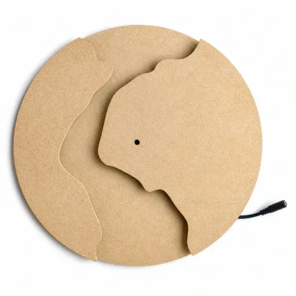 12" Agate Shape MDF Clock Base with LED Light |