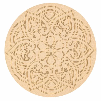 Pre-Marked MDF Bases for Lippan Art | Wooden Craft Boards with Printed Design