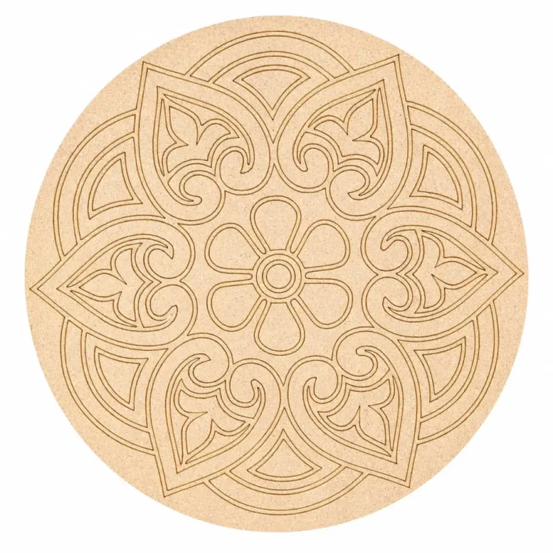 Pre-Marked MDF Bases for Lippan Art | Wooden Craft Boards with Printed Design