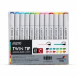 Brustro Twin Tip Alcohol Based Basic Marker Set