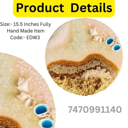 Ocean Pearl Series – Coastal Geode Resin Wall Décor