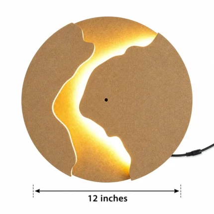 12" Agate Shape MDF Clock Base with LED Light |