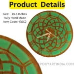 Gold Series – Emerald Mandala Designer Wall Clock