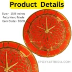 Gold Series – Ruby Mandala Designer Wall Clock