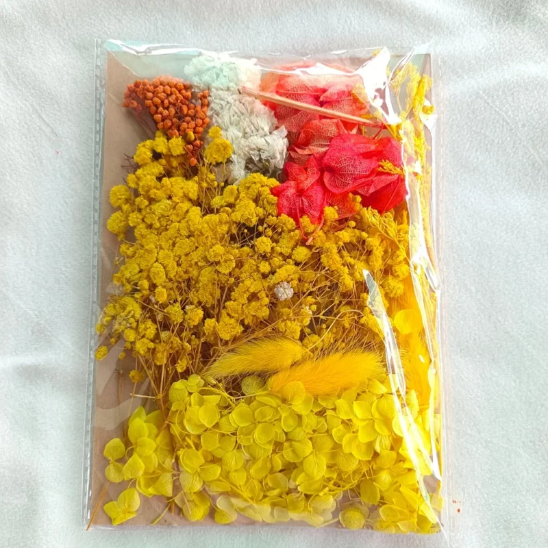 Yellow Dry Flower Packet for Resin Art