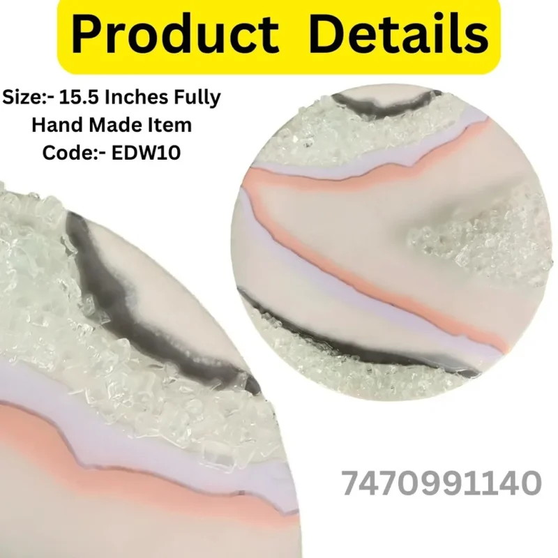 Pastel Crystal Series – Geode Resin Wall Décor