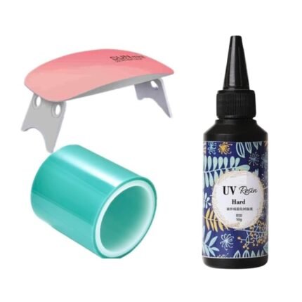 50gm UV Resin Kit with UV Tape & UV Lamp (kit of 3)