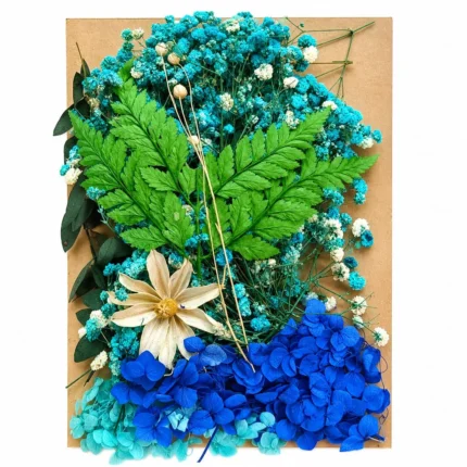 Turquoise with Blue Shade Dry Flower Packet for Resin Art