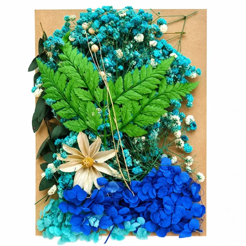 Turquoise with Blue Shade Dry Flower Packet for Resin Art