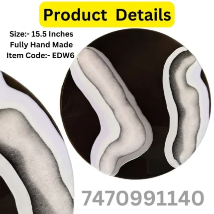 Silver Series – Monochrome Geode Resin Wall Décor