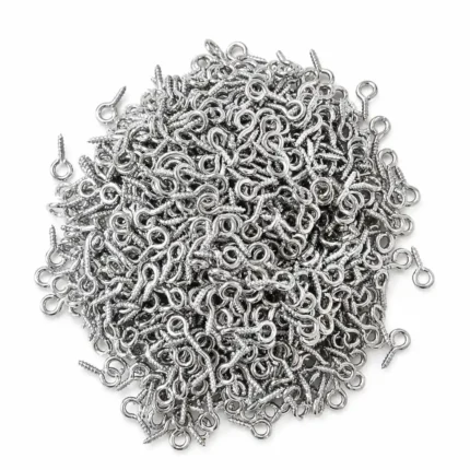 Silver Eye Screw 8mm – Metal Screw Eye Hooks for Resin Art