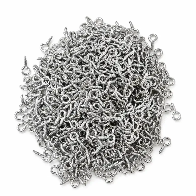 Silver Eye Screw 8mm – Metal Screw Eye Hooks for Resin Art