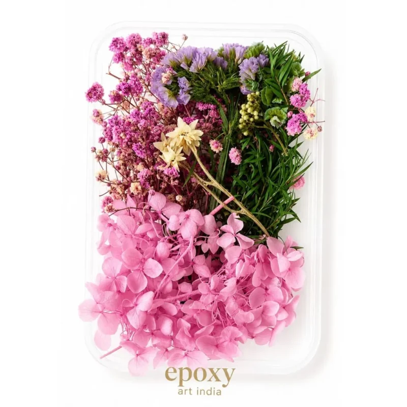 Purple Dried Flower Box for Resin Art