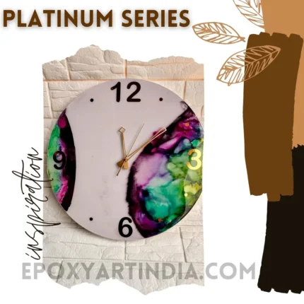 Aurora Series – Abstract Resin Wall Clock