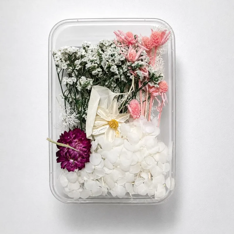 Mix White Dried Flower Box for Resin Art