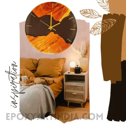 Enhance your interiors with our handcrafted Midnight Wood Resin Wall Clock featuring premium black epoxy resin and elegant natural wood texture. Designed for modern luxury homes, this artistic wall clock brings sophistication, warmth, and timeless décor appeal to any space.