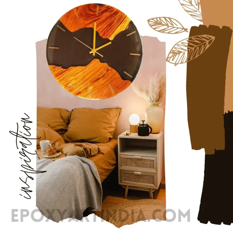 Enhance your interiors with our handcrafted Midnight Wood Resin Wall Clock featuring premium black epoxy resin and elegant natural wood texture. Designed for modern luxury homes, this artistic wall clock brings sophistication, warmth, and timeless décor appeal to any space.