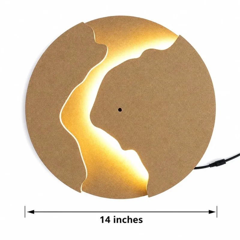 Agate Shape MDF Clock Base with LED Light |