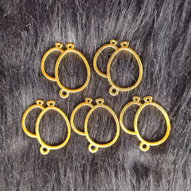 Gold Balloon Shape Bezels for Resin Art, UV Resin Jewelry Making