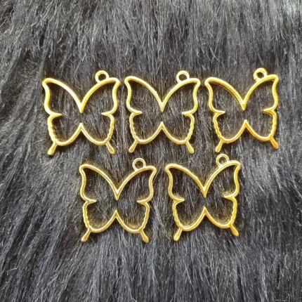 Gold Butterfly Shape Bezel for Resin Art, UV Resin Jewelry Making & DIY Crafts