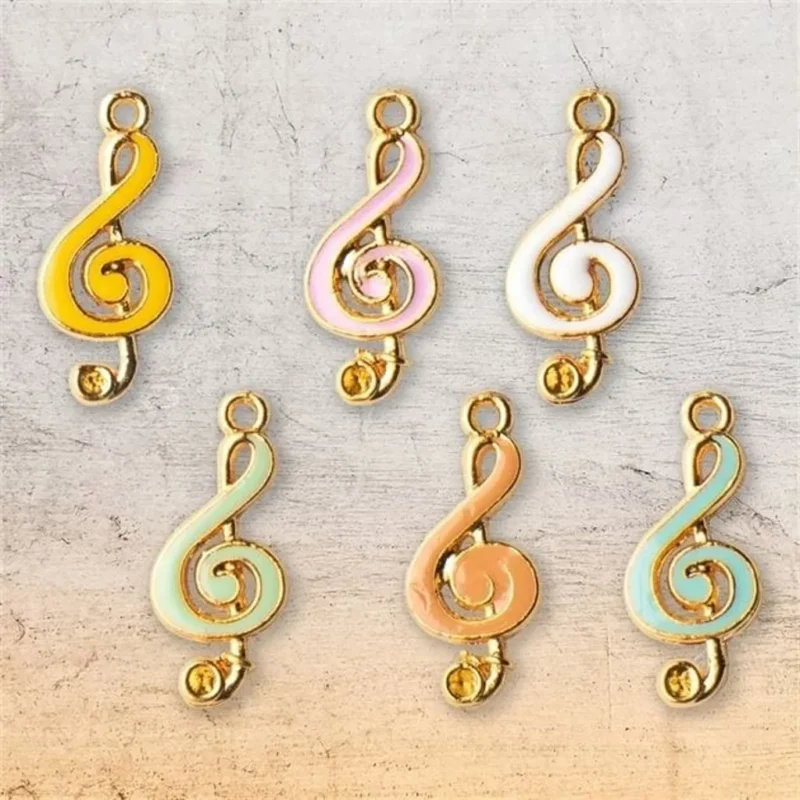 Music Notes Gold Jewellery Charms Set of 5