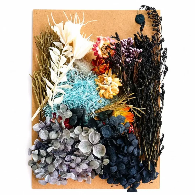 Black Shade Dry Flower Packet for Resin Art