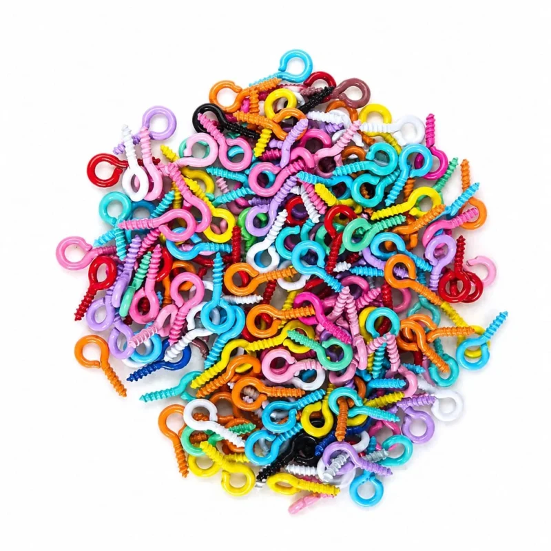 Colorful Eye Screw – Decorative Metal Screw Eye Hooks