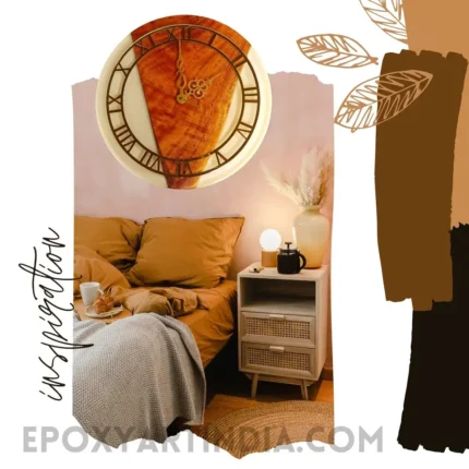 Diamond Series – Luxury Wooden Fusion Resin Wall Clock