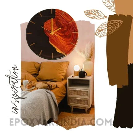 Diamond Series – Black Walnut Resin Wall Clock