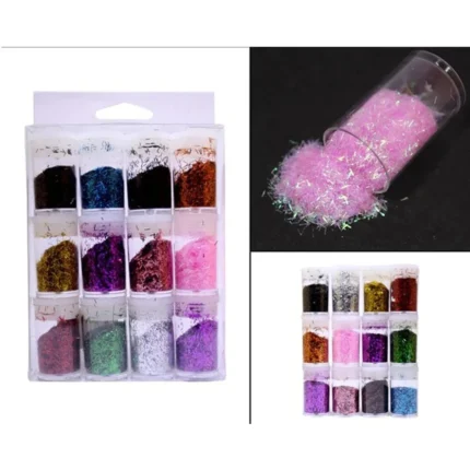 Thread Glitter Set of 12 for Resin Art