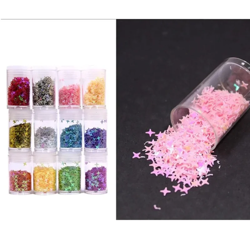 Rainbow Twinkle Star Set of 12 for Resin Art