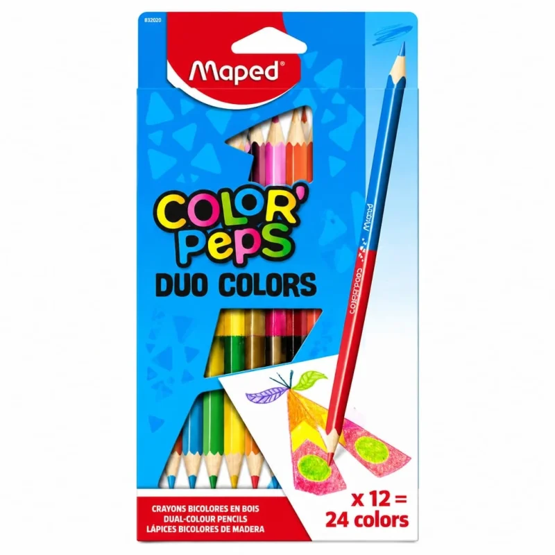 Maped Color’Peps Duo Color Pencils Set of 12 = 24 Colors